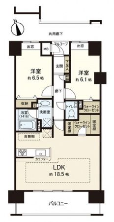 パークナード平和大通り 間取図(平面図) パークナード平和大通り 間取図(平面図)
