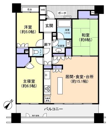 己斐本町パーク・ホームズ 間取図(平面図) 己斐本町パーク・ホームズ 間取図(平面図)