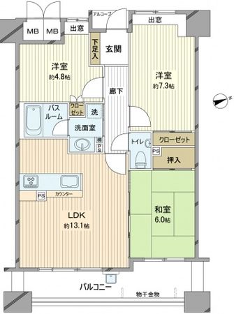 アーバンビュー白島コンフォートパーク 間取図(平面図) アーバンビュー白島コンフォートパーク 間取図(平面図)