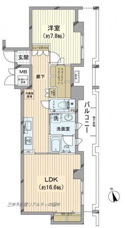 クラース広島ザ・マーク 間取図(平面図) クラース広島ザ・マーク 間取図(平面図)