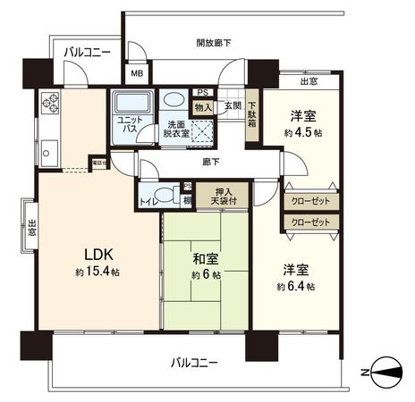 ファミール上八丁堀 間取図(平面図) ファミール上八丁堀 間取図(平面図)