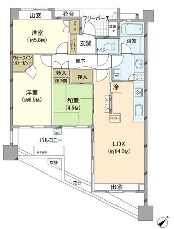 パークコート御幸橋 間取図(平面図) パークコート御幸橋 間取図(平面図)
