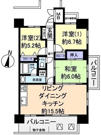 アスレ東原Ⅰ番館 間取図 アスレ東原Ⅰ番館 間取図