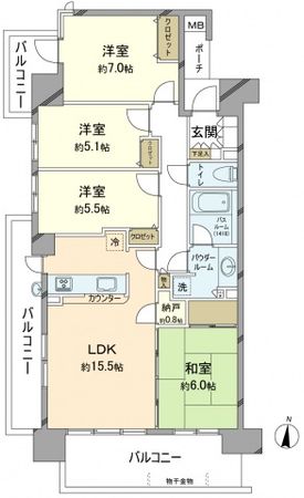 シティハウス海老園マリーナコート 間取図 シティハウス海老園マリーナコート 間取図