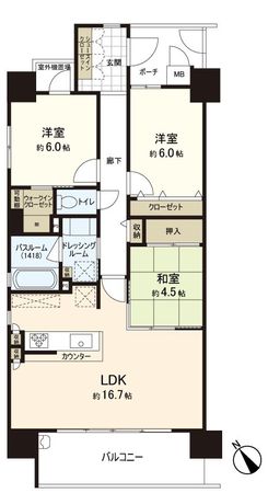 サーパス祇園ゲートレジデンス 間取図(平面図) サーパス祇園ゲートレジデンス 間取図(平面図)