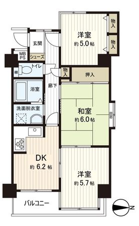 リビエール住吉 間取図(平面図) リビエール住吉 間取図(平面図)