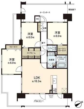 ロイヤルシティビュー舟入通り 間取図(平面図) ロイヤルシティビュー舟入通り 間取図(平面図)