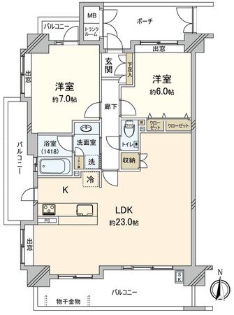 エヌ・グランデ西長瀬 間取図 エヌ・グランデ西長瀬 間取図