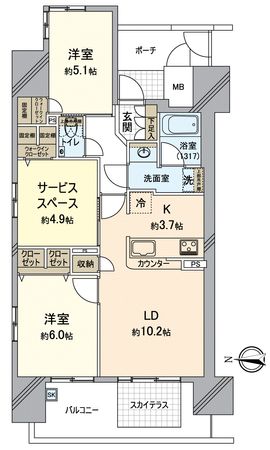 ロイヤルガーデンタワー岡山幸町 間取図 ロイヤルガーデンタワー岡山幸町 間取図