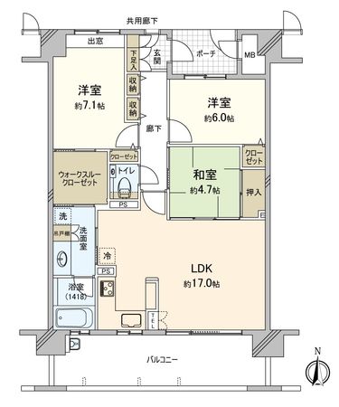 リビンコートプライム伊福町 間取図 リビンコートプライム伊福町 間取図