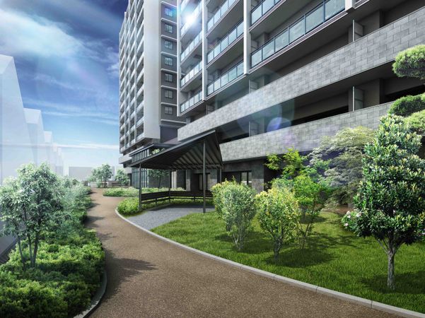 ロイヤルガーデンシティ学南町 アプローチ(完成予想図) ロイヤルガーデンシティ学南町 アプローチ(完成予想図)