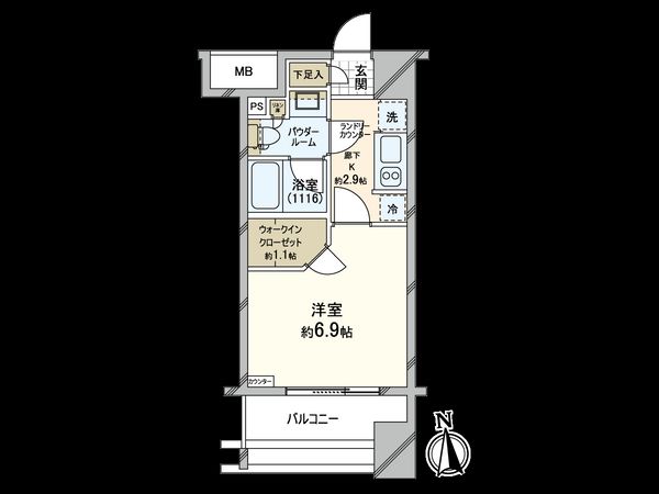 パークリュクス白金mono 間取図 パークリュクス白金mono 間取図