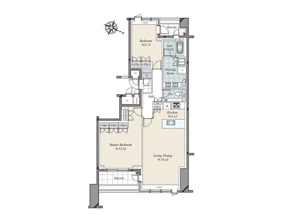 フォレセーヌ渋谷富ヶ谷 間取図(平面図) フォレセーヌ渋谷富ヶ谷 間取図(平面図)