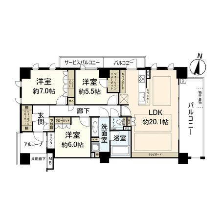 ブランズ芦屋翠ヶ丘 間取図 ブランズ芦屋翠ヶ丘 間取図