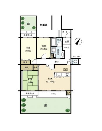 ウエル・メロード狩場台第3 26号棟 間取図 ウエル・メロード狩場台第3 26号棟 間取図