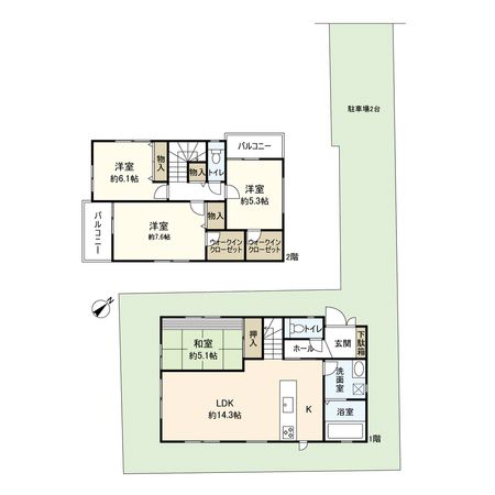 美賀多台4丁目貸家 間取図 美賀多台4丁目貸家 間取図