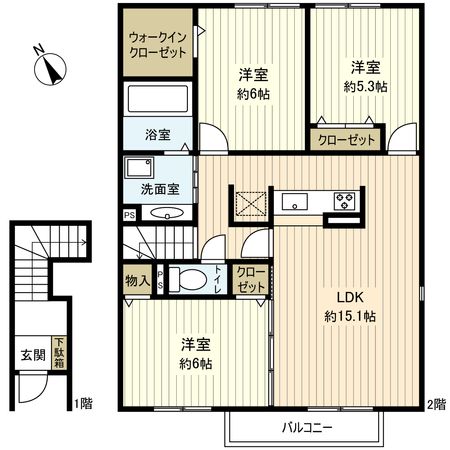 ガーデンハウス東落合8号棟 間取図 ガーデンハウス東落合8号棟 間取図