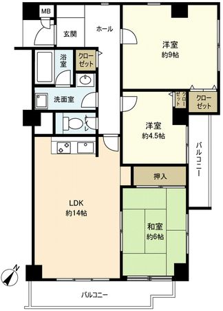 サン ミツダ 間取図(平面図) サン ミツダ 間取図(平面図)