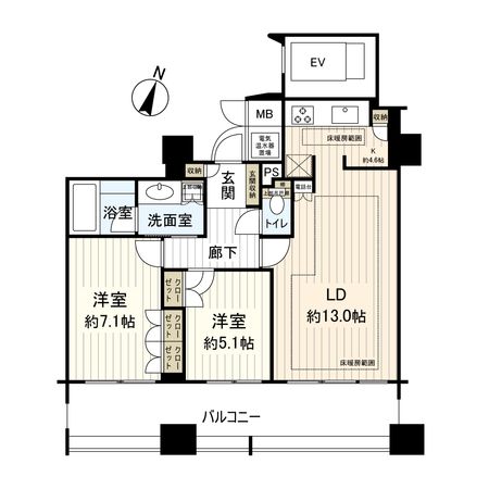 ライオンズマンション神戸栄町通 間取図 ライオンズマンション神戸栄町通 間取図
