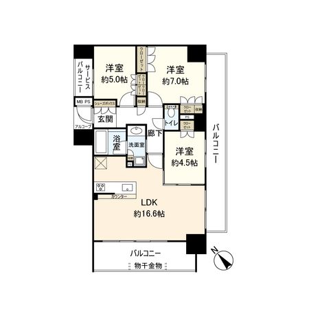 ワコーレ神戸みなと元町 間取図(平面図) ワコーレ神戸みなと元町 間取図(平面図)