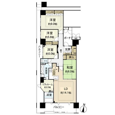 グラスアリーナ西神中央 間取図 グラスアリーナ西神中央 間取図