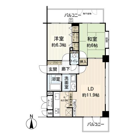 リソシエ今出川堀川グランディス 間取図(平面図) リソシエ今出川堀川グランディス 間取図(平面図)