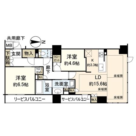 ジオ京都御池通 間取図(平面図) ジオ京都御池通 間取図(平面図)