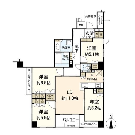 ブランズ京都御所西 間取図(平面図) ブランズ京都御所西 間取図(平面図)