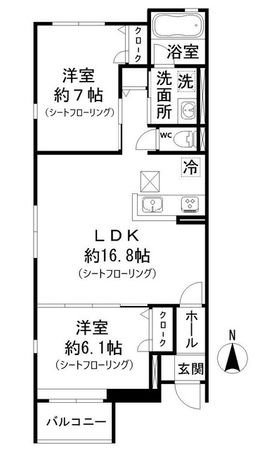 MOCXION壬生 間取図(平面図) MOCXION壬生 間取図(平面図)