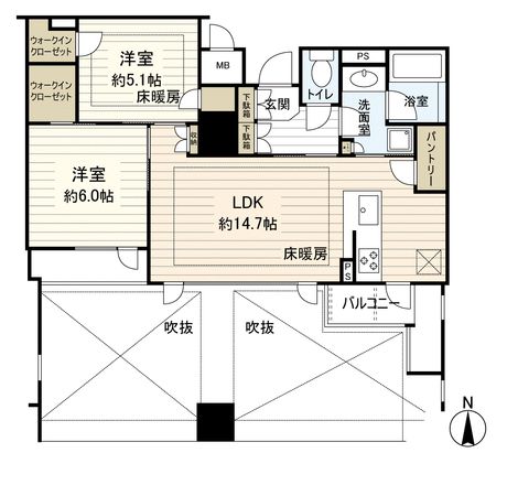 プレミスト京都四条堀川 間取図(平面図) プレミスト京都四条堀川 間取図(平面図)