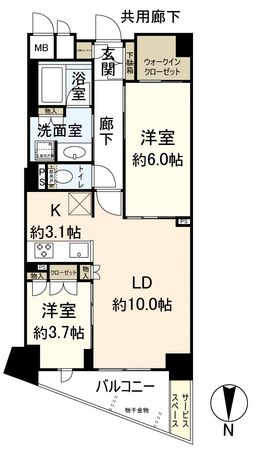 ジオ京都御所西 間取図(平面図) ジオ京都御所西 間取図(平面図)