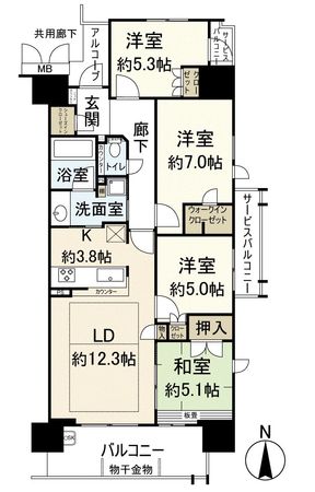 京都桂川つむぎの街マークスクエア 間取図 京都桂川つむぎの街マークスクエア 間取図