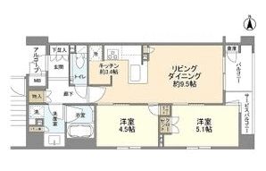 ブランズ御池西洞院 間取図(平面図) ブランズ御池西洞院 間取図(平面図)