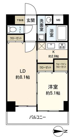 ルーエ五条堀川 間取図(平面図) ルーエ五条堀川 間取図(平面図)