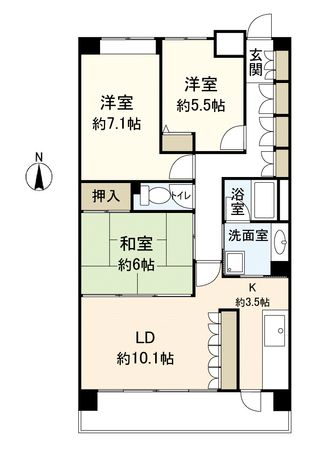 コスモ烏丸御池グレイスフォルム 間取図(平面図) コスモ烏丸御池グレイスフォルム 間取図(平面図)