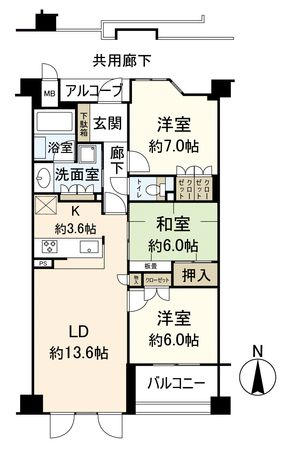ローレルコート京都北野 間取図(平面図) ローレルコート京都北野 間取図(平面図)