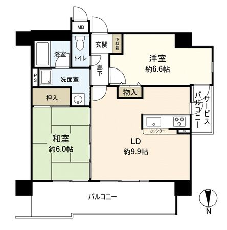 サントーア高倉 間取図(平面図) サントーア高倉 間取図(平面図)
