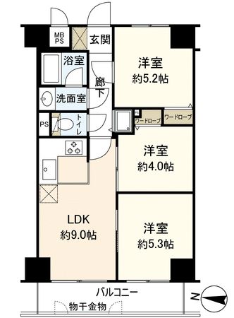 サンヴェール京都西陣 間取図(平面図) サンヴェール京都西陣 間取図(平面図)