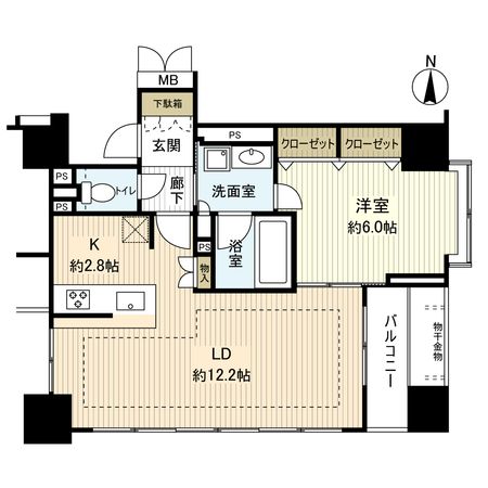 エスリード烏丸御池 間取図(平面図) エスリード烏丸御池 間取図(平面図)