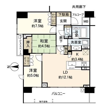 パークホームズ堺町御池 間取図(平面図) パークホームズ堺町御池 間取図(平面図)