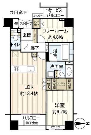 ブランズ京都烏丸御池 間取図(平面図) ブランズ京都烏丸御池 間取図(平面図)