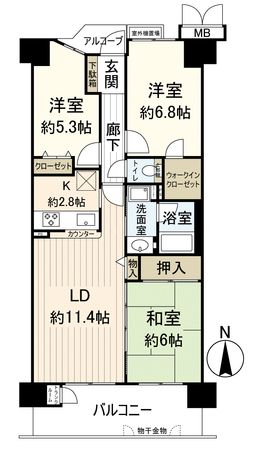 サンシティ西京極みどりの街弐番館 間取図 サンシティ西京極みどりの街弐番館 間取図