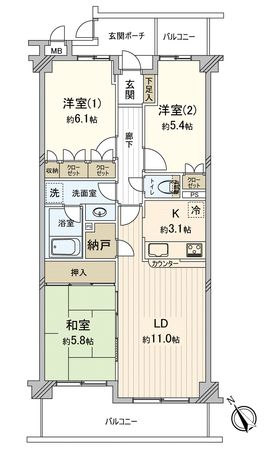 藤和ライブタウン津田沼Ⅱ 間取図 藤和ライブタウン津田沼Ⅱ 間取図