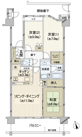 ルネ津田沼アクシブ 間取図 ルネ津田沼アクシブ 間取図