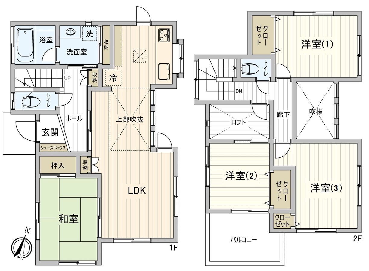花咲二丁目戸建 間取図 花咲二丁目戸建 間取図