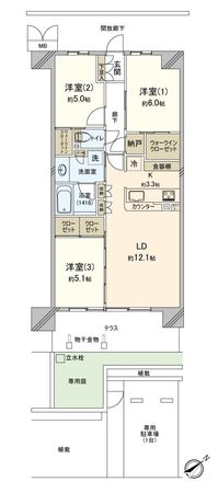 専用庭・駐車場1台分付 専用庭・駐車場1台分付