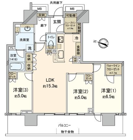 パークシティ柏の葉キャンパス ザ・ゲートタワーイースト 間取図(平面図) パークシティ柏の葉キャンパス ザ・ゲートタワーイースト 間取図(平面図)