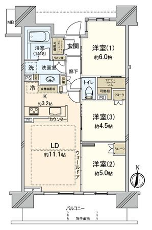 パークホームズ柏アリーナ 間取図(平面図) パークホームズ柏アリーナ 間取図(平面図)