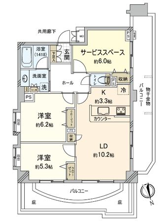 サニーコート新松戸 間取図(平面図) サニーコート新松戸 間取図(平面図)
