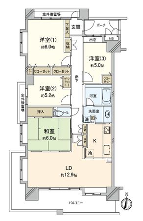 ティアラシティ 間取図(平面図) ティアラシティ 間取図(平面図)